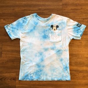 Disney Collection By Neff Mickey Blue Tie Dye Pocket Tee